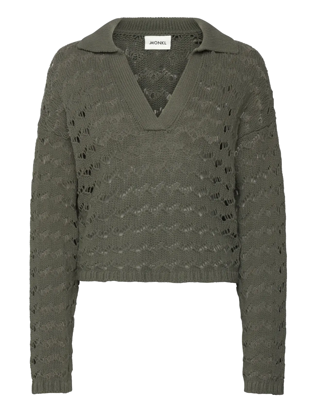 Monki Loose Open-Knit Sweater, XXS, Knitwear, Grün - Jumpers, Frauen