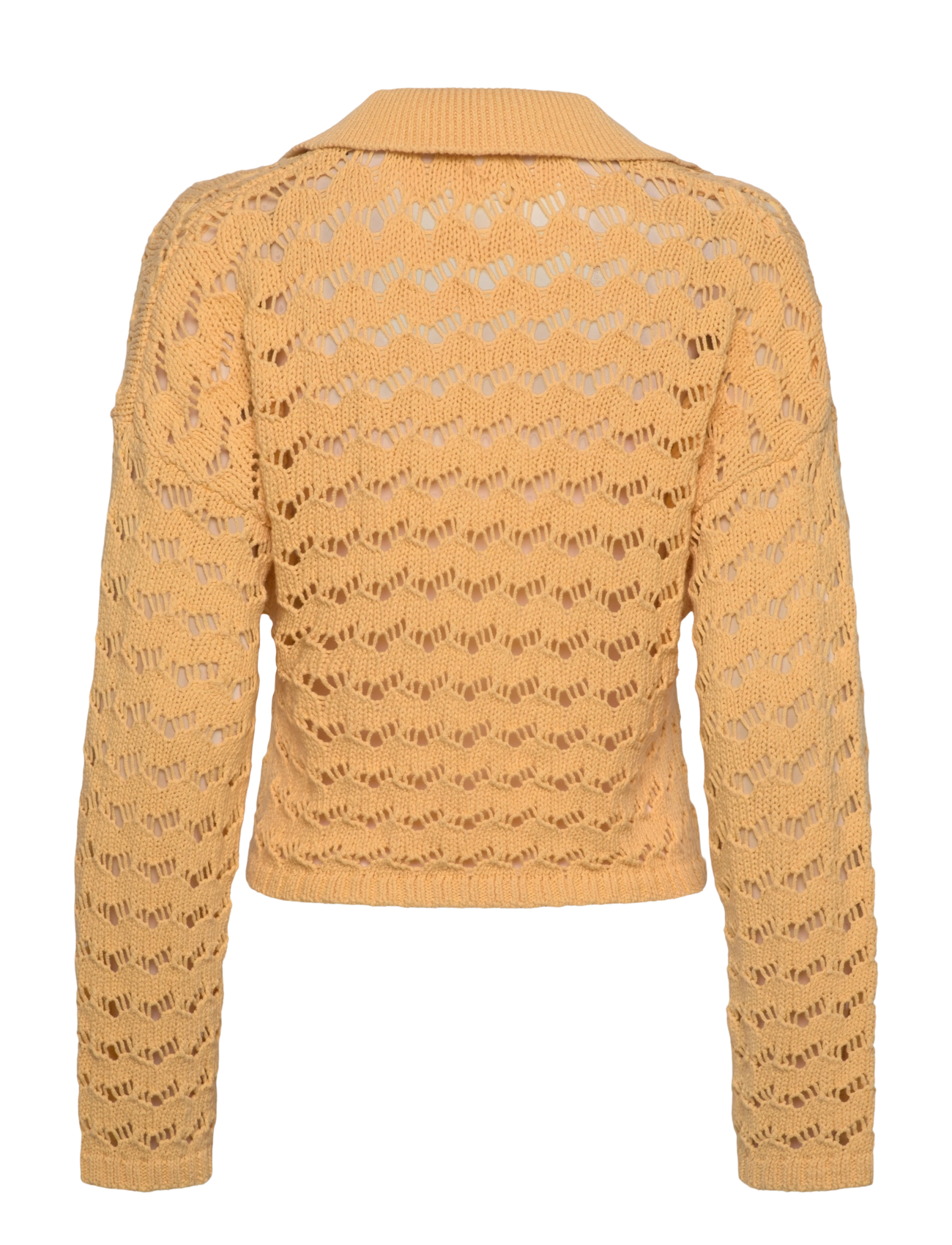 Monki - Loose Open-Knit Sweater - pullover - yellow medium - 1