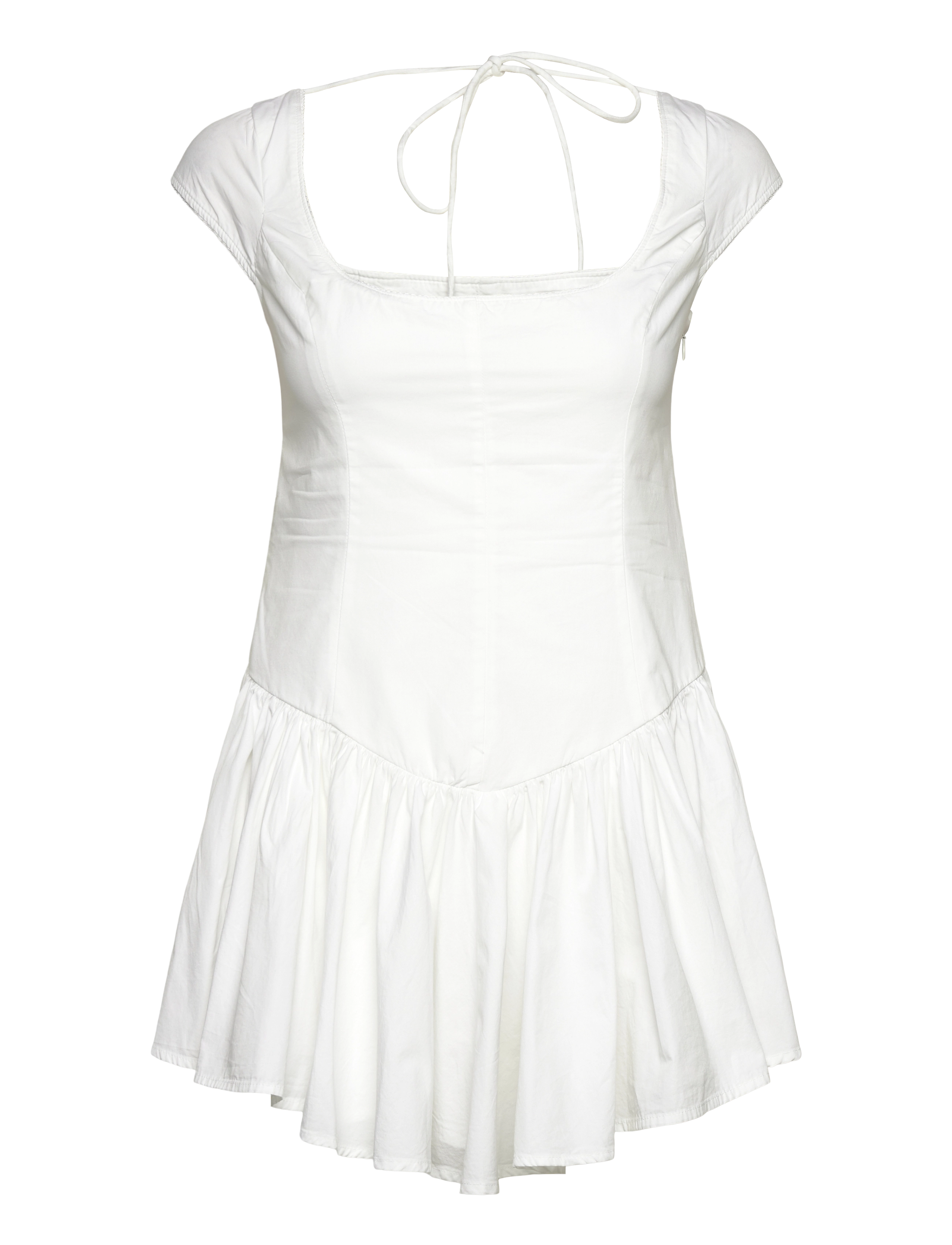 Monki Fit And Flare Mini Dress, 40, Dresses, Weiß - Short Frauen