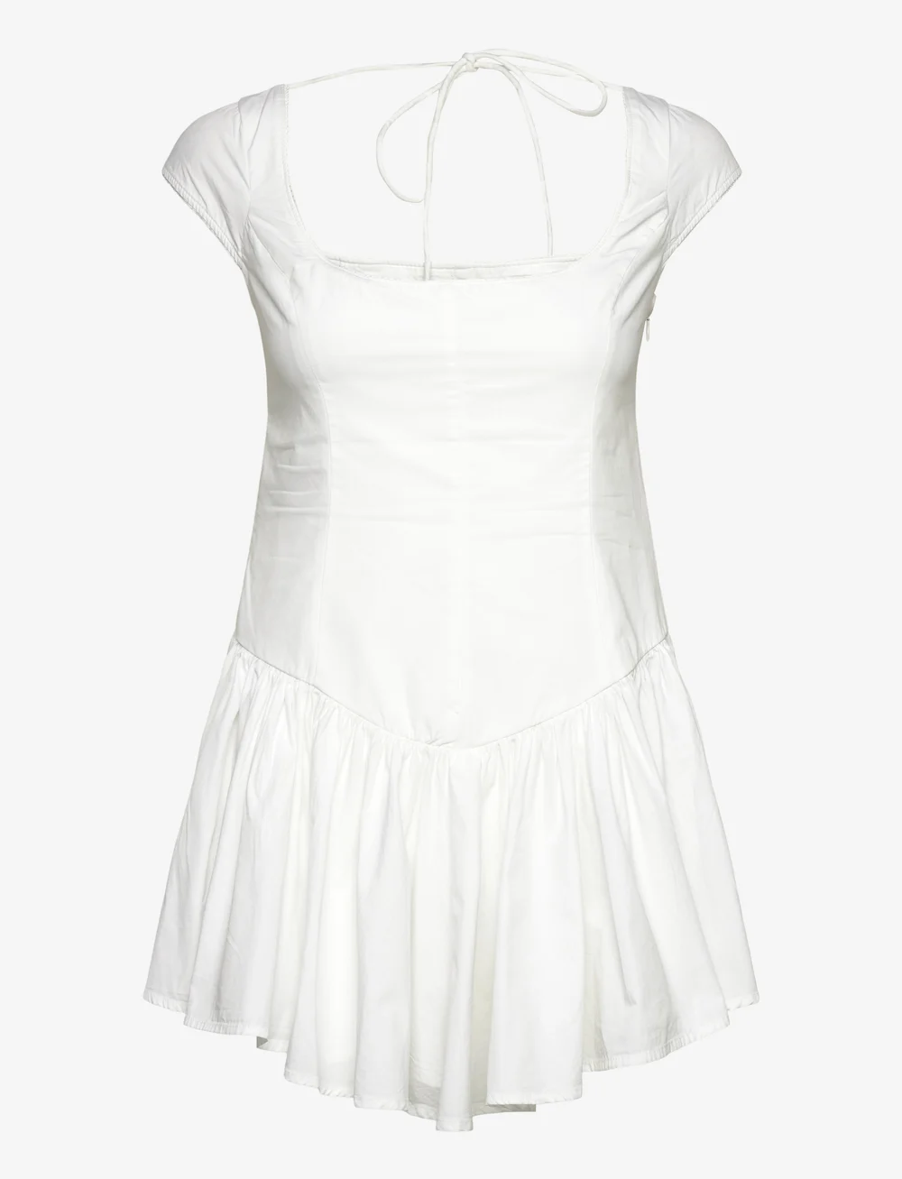 Monki - Fit and Flare Mini Dress - konfirmationstøj - white light - 0