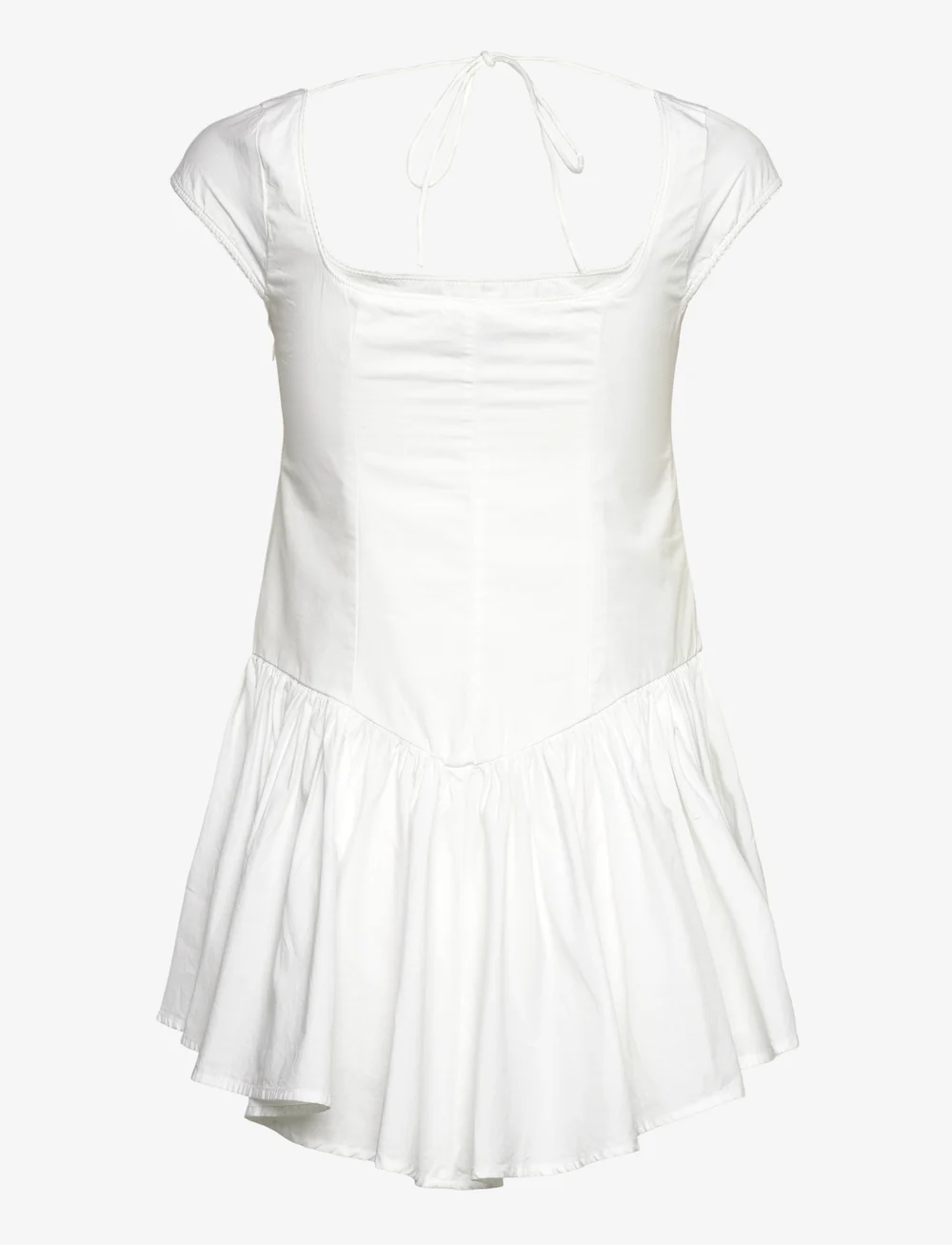Monki - Fit and Flare Mini Dress - konfirmationstøj - white light - 1