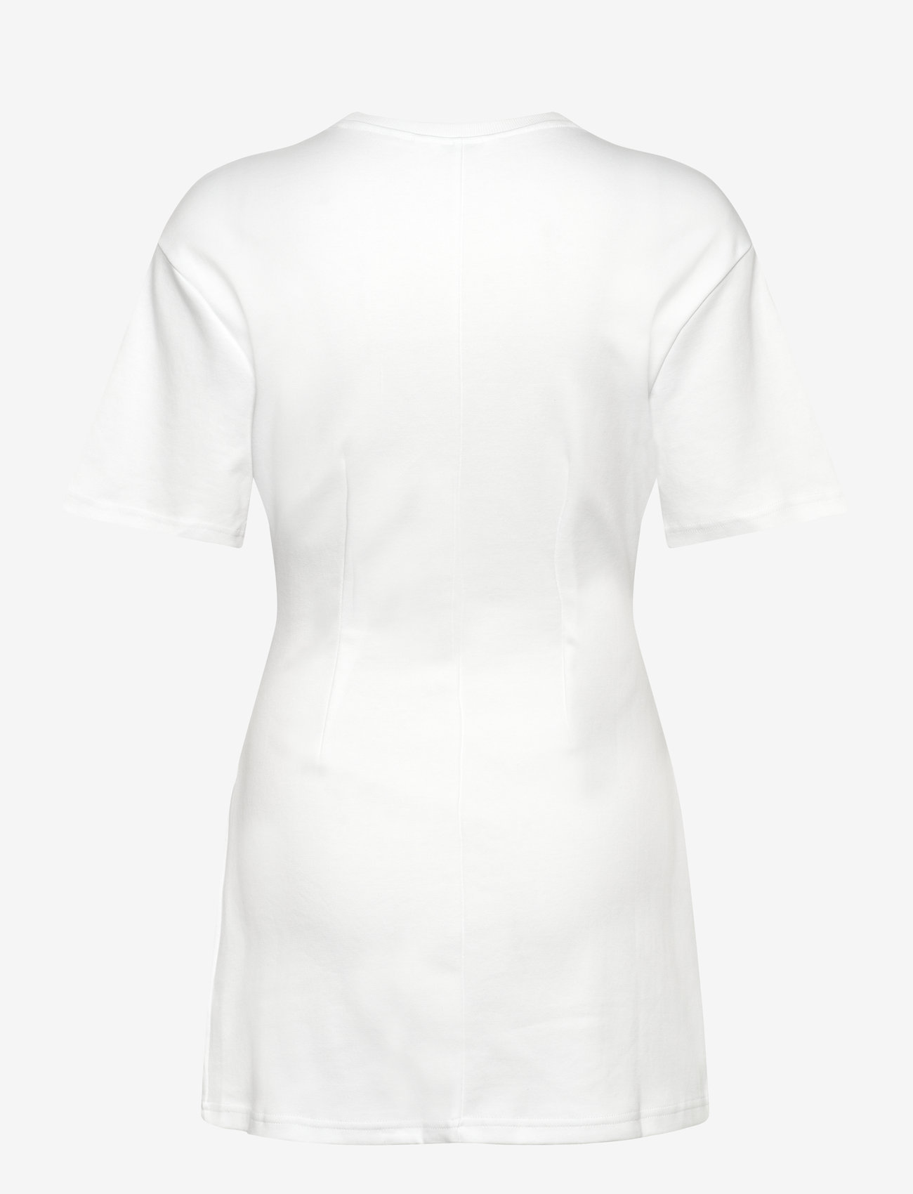 Monki - Structured Mini T-shirt Dress - t-shirtklänningar - white light - 1