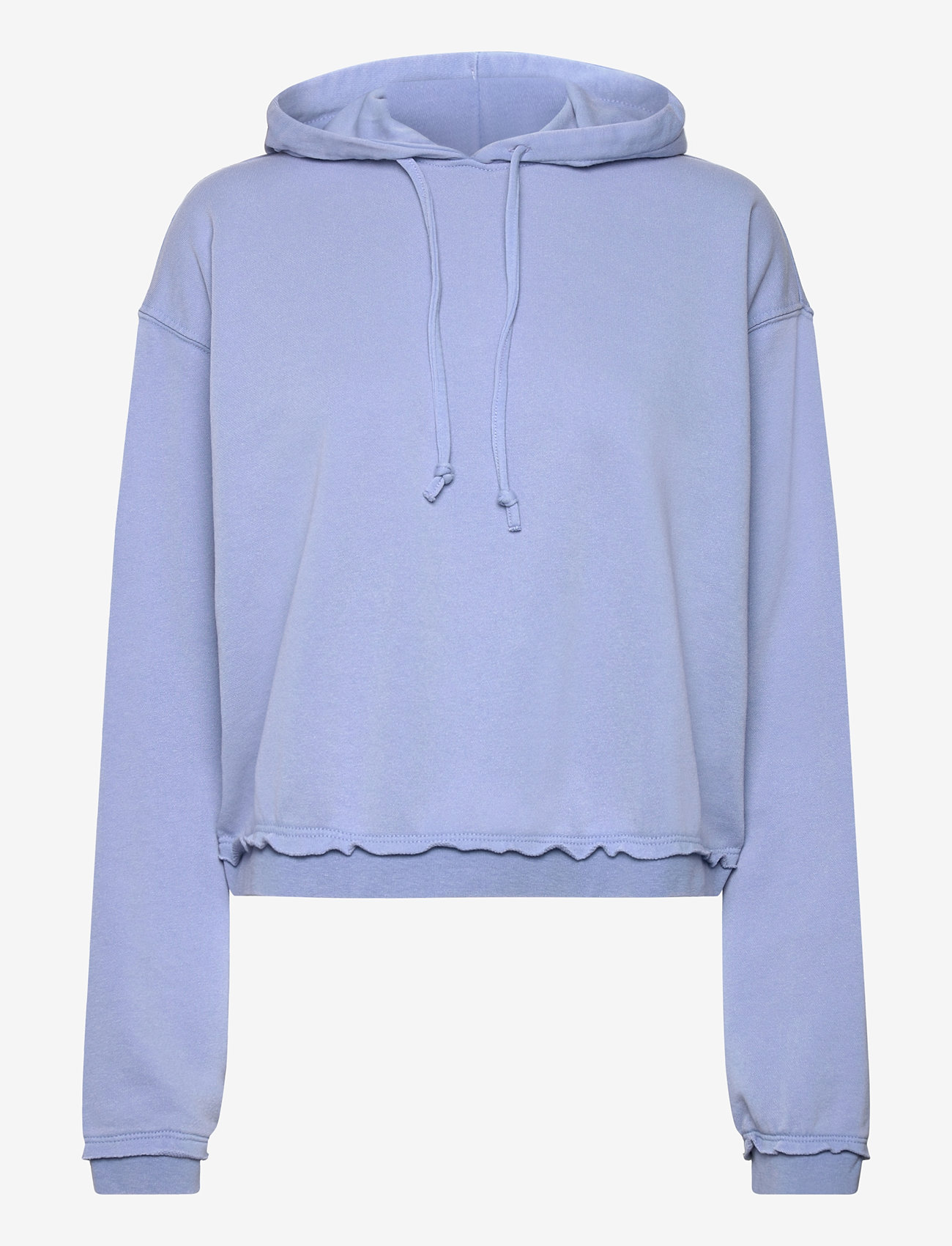Monki - Cropped Terry Pyjama Hoodie - kapuutsiga dressipluusid - blue medium - 0
