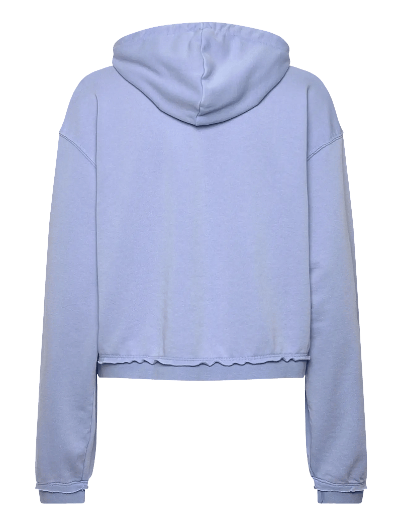 Monki - Cropped Terry Pyjama Hoodie - kapuutsiga dressipluusid - blue medium - 1