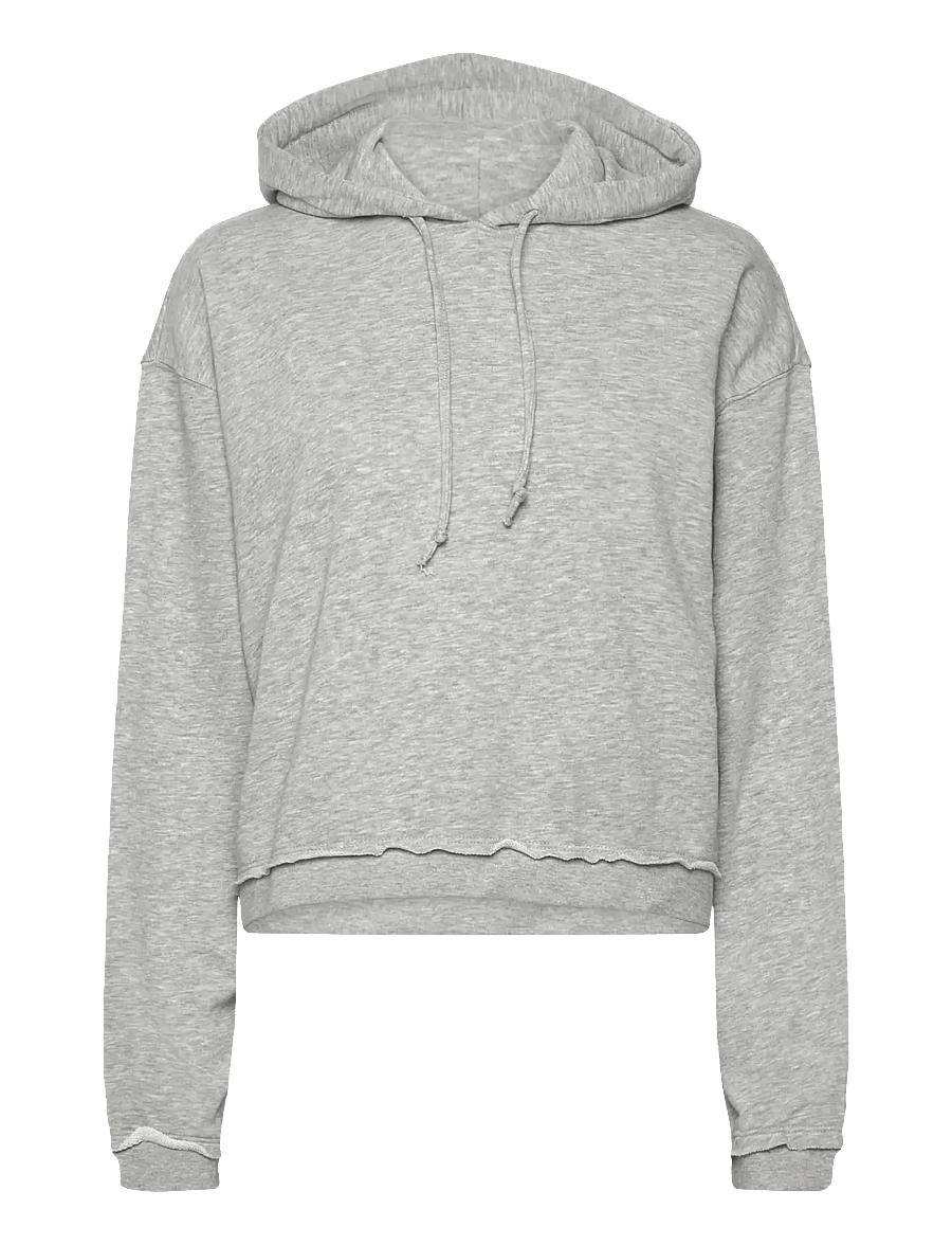 Monki - Cropped Terry Pyjama Hoodie - kapuutsiga pusad - grey dusty light - 0