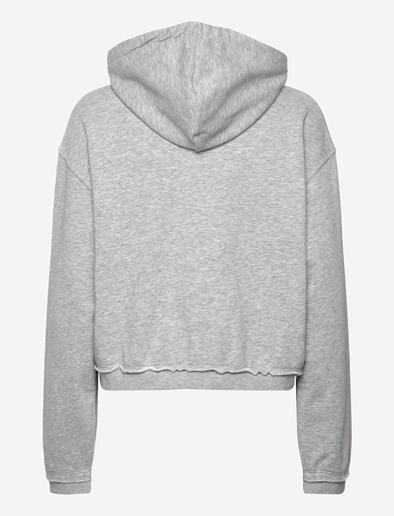 Monki - Cropped Terry Pyjama Hoodie - hoodies - grey dusty light - 1