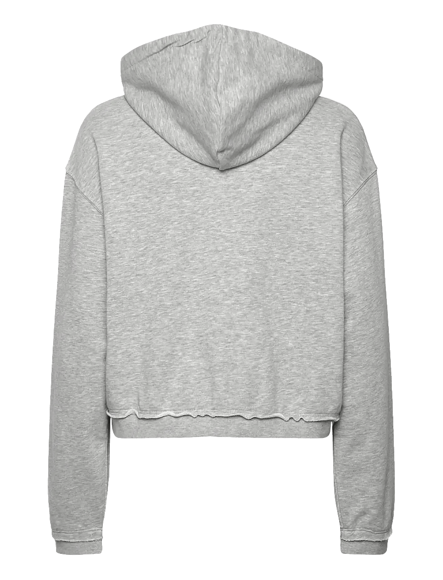 Monki - Cropped Terry Pyjama Hoodie - kapuutsiga pusad - grey dusty light - 1