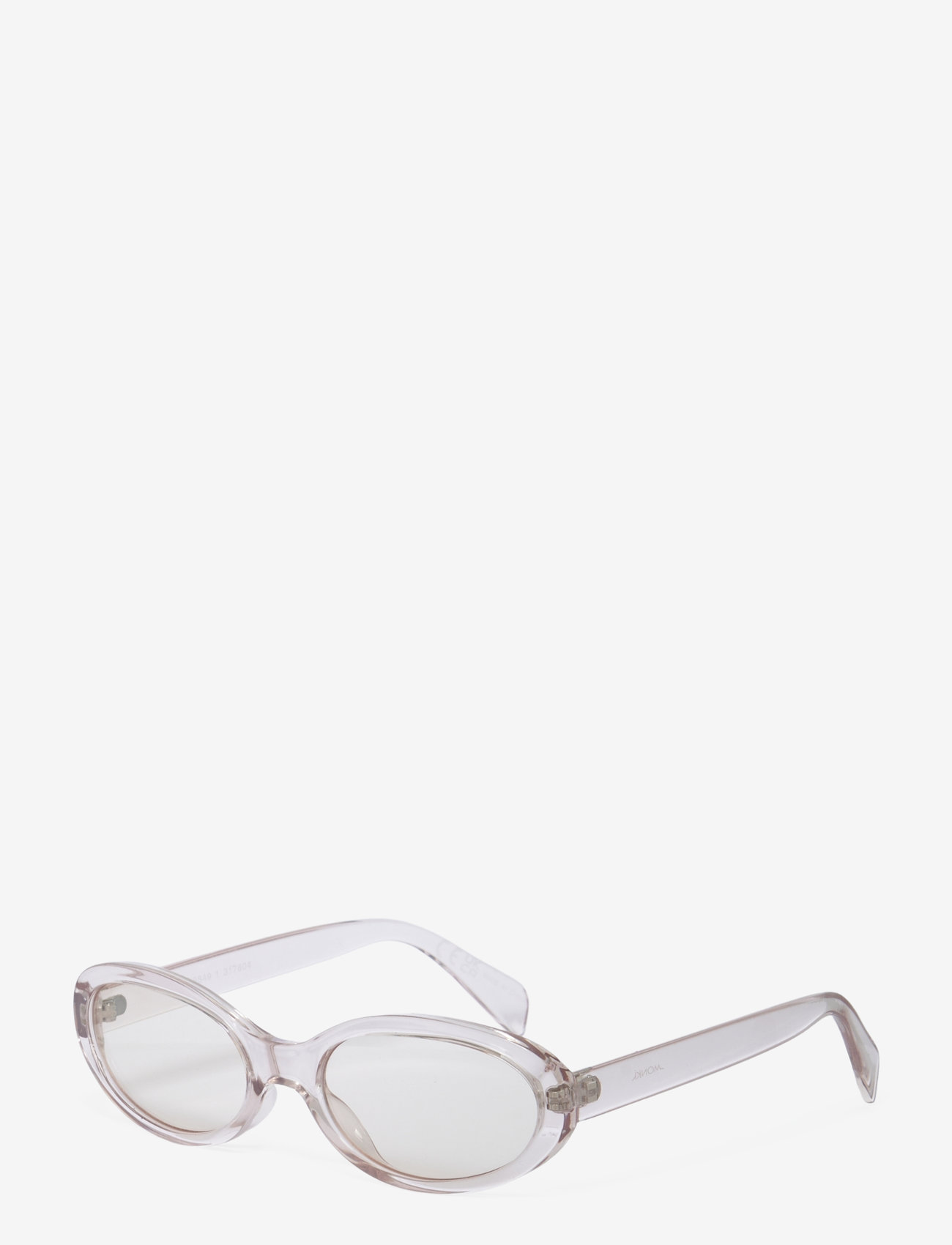 Monki - Slim Oval Tinted Sunglasses - rund form - beige dusty light - 1