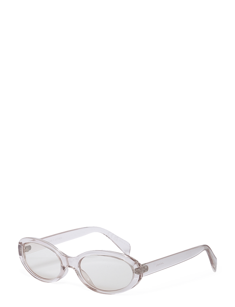 Monki - Slim Oval Tinted Sunglasses - runder rahmen - beige dusty light - 1