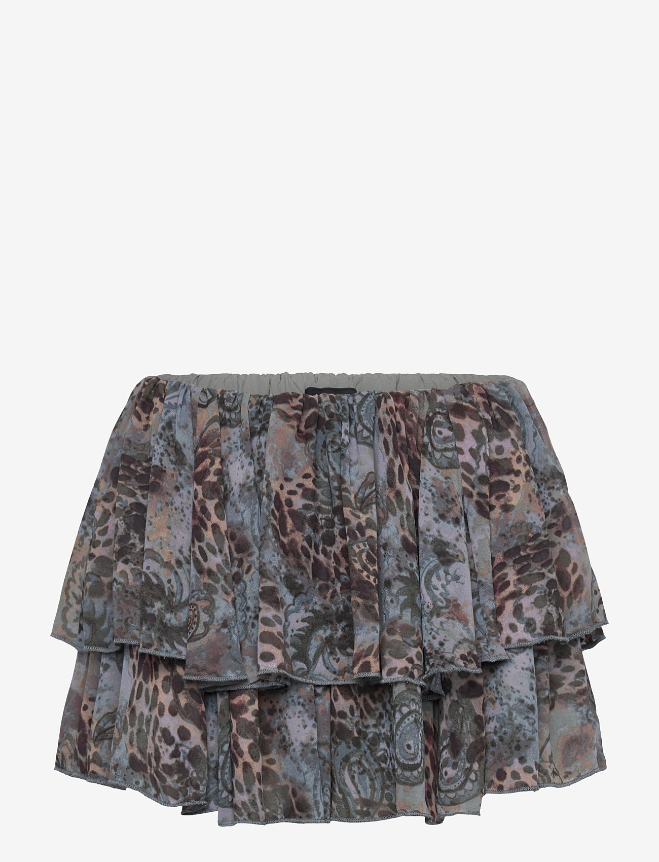 Monki - Frilled Mini Skirt - korta kjolar - beige dusty light - 0