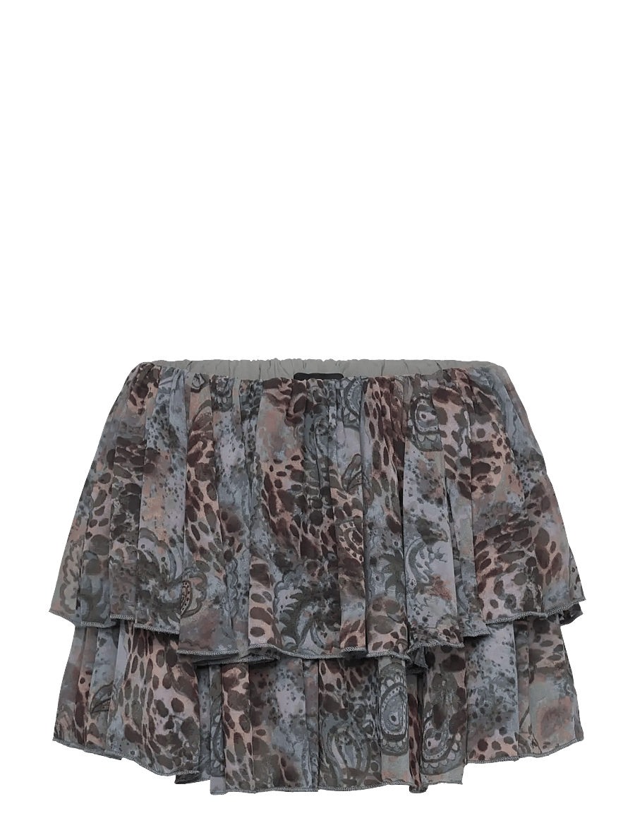 Monki - Frilled Mini Skirt - short skirts - beige dusty light - 0