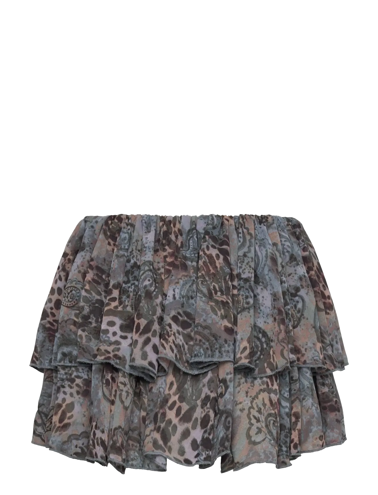 Monki - Frilled Mini Skirt - short skirts - beige dusty light - 1
