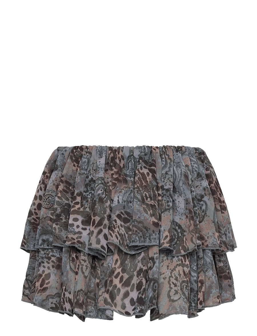 Monki - Frilled Mini Skirt - short skirts - beige dusty light - 1
