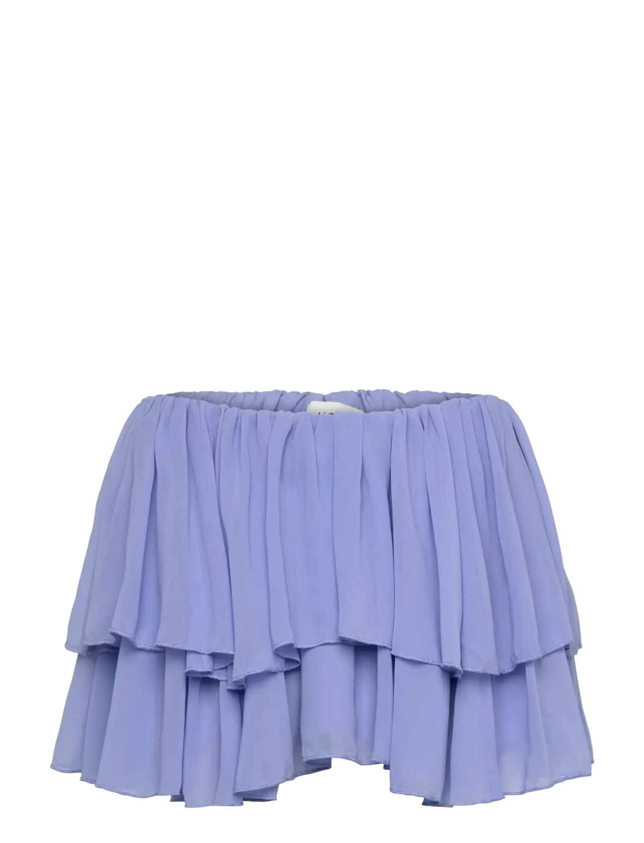 Monki Frilled Mini Skirt, XS, Röcke, Blau - Short Frauen