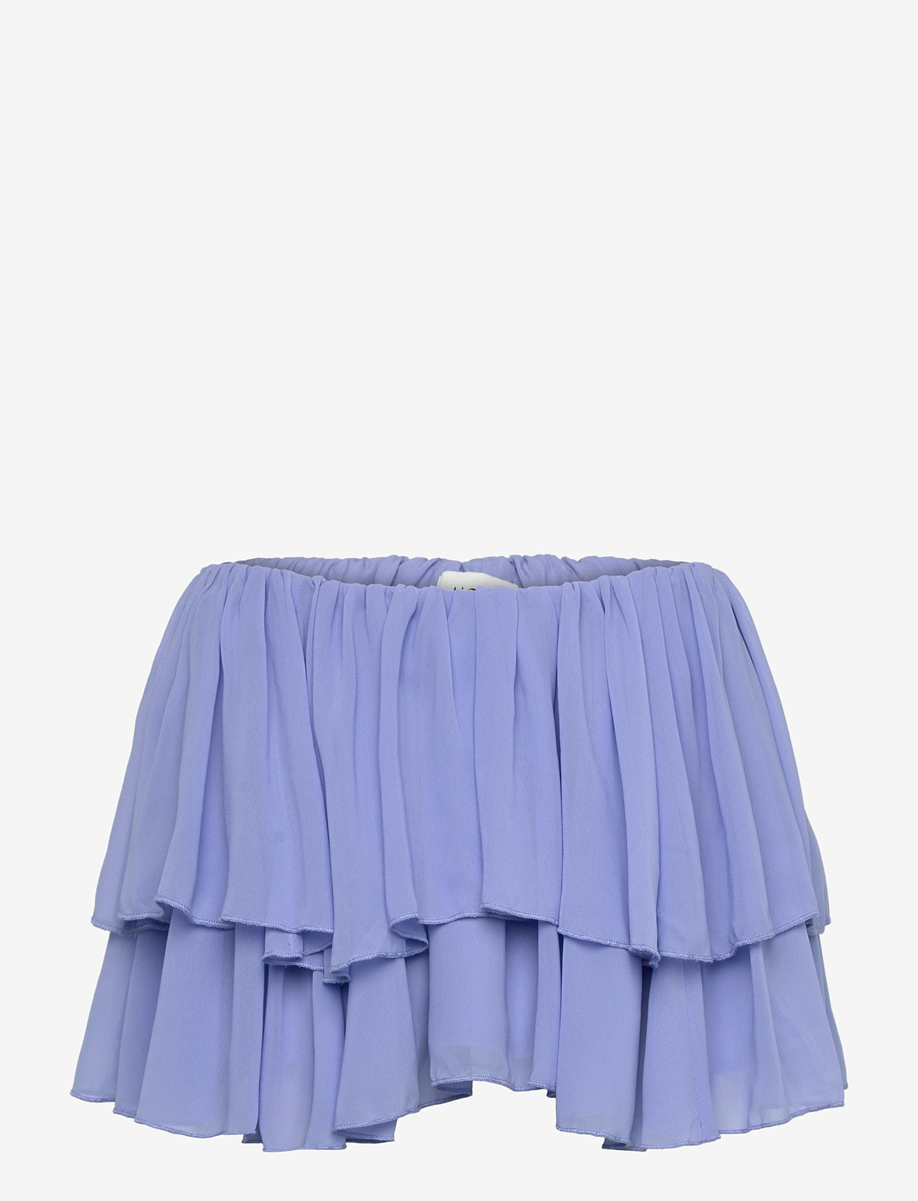Monki - Frilled Mini Skirt - korta kjolar - blue medium - 0