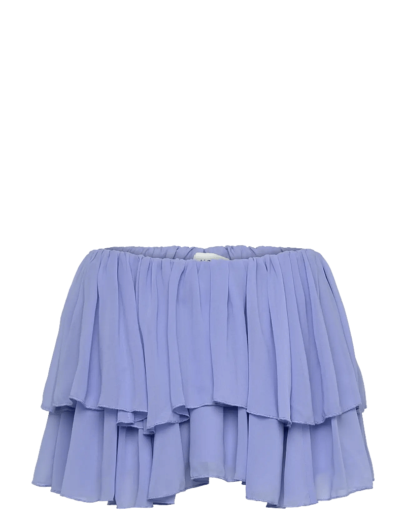 Monki - Frilled Mini Skirt - korte nederdele - blue medium - 0