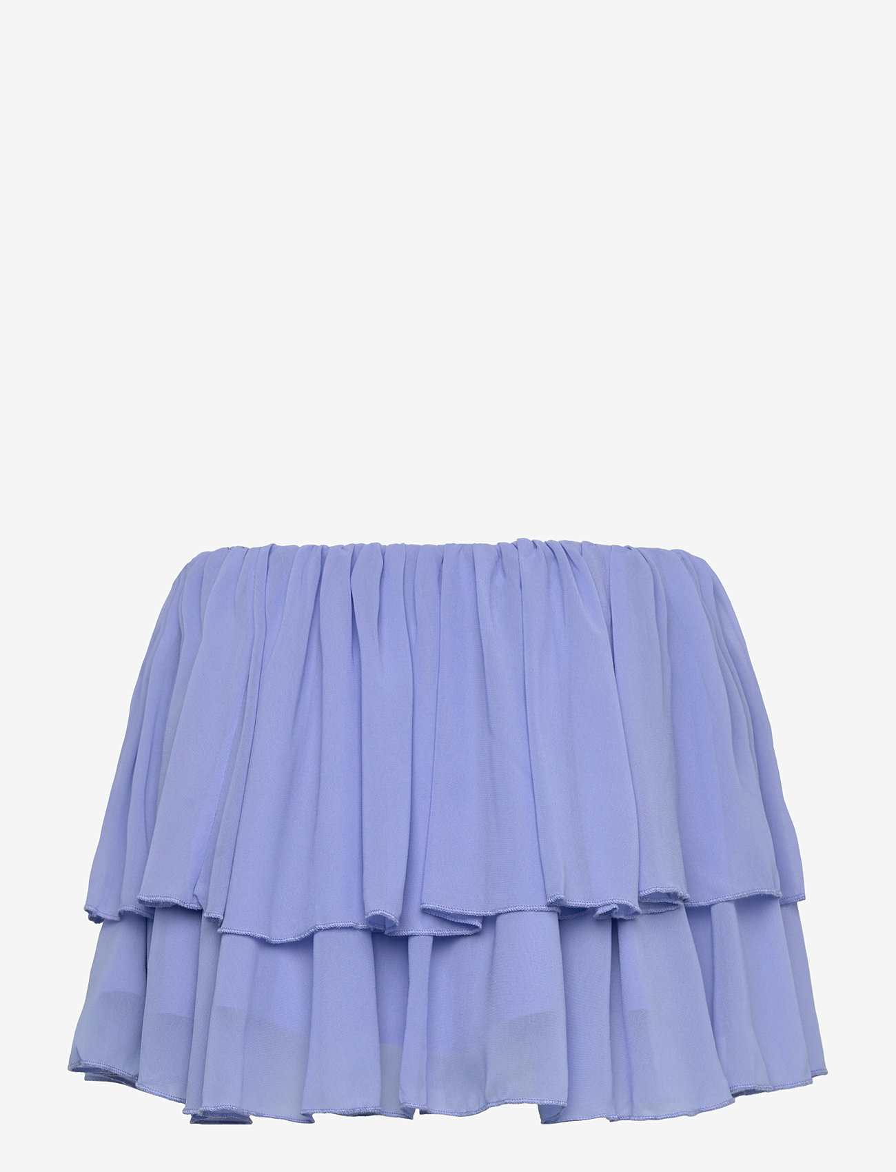 Monki - Frilled Mini Skirt - korta kjolar - blue medium - 1