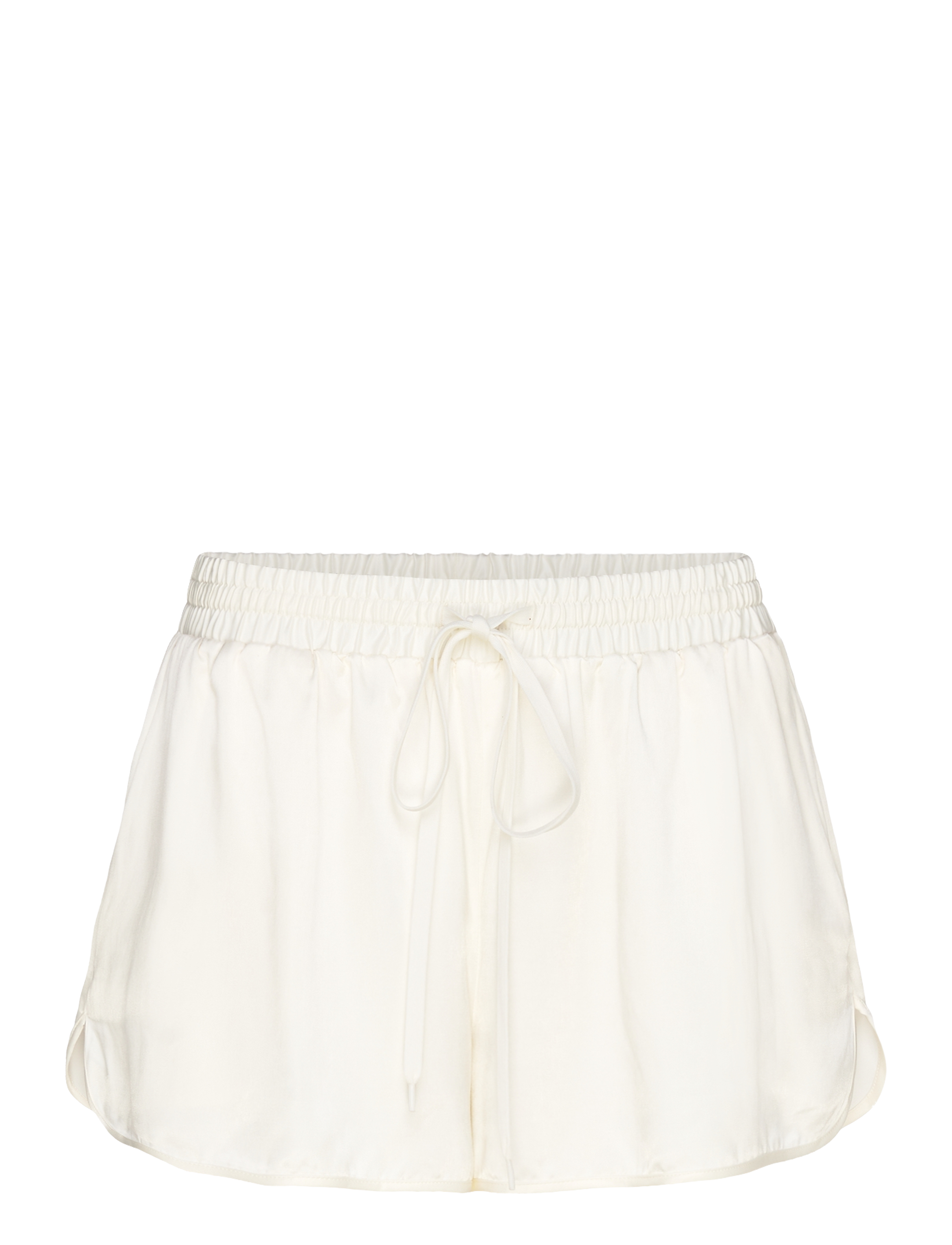Monki Short Low-Rise Satin Shorts, XL, White, Shorts > Afslappede Shorts, Dame