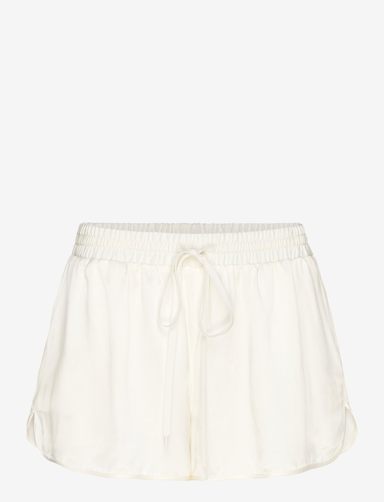 Monki - Short Low-Rise Satin Shorts - casual shorts - white light - 0