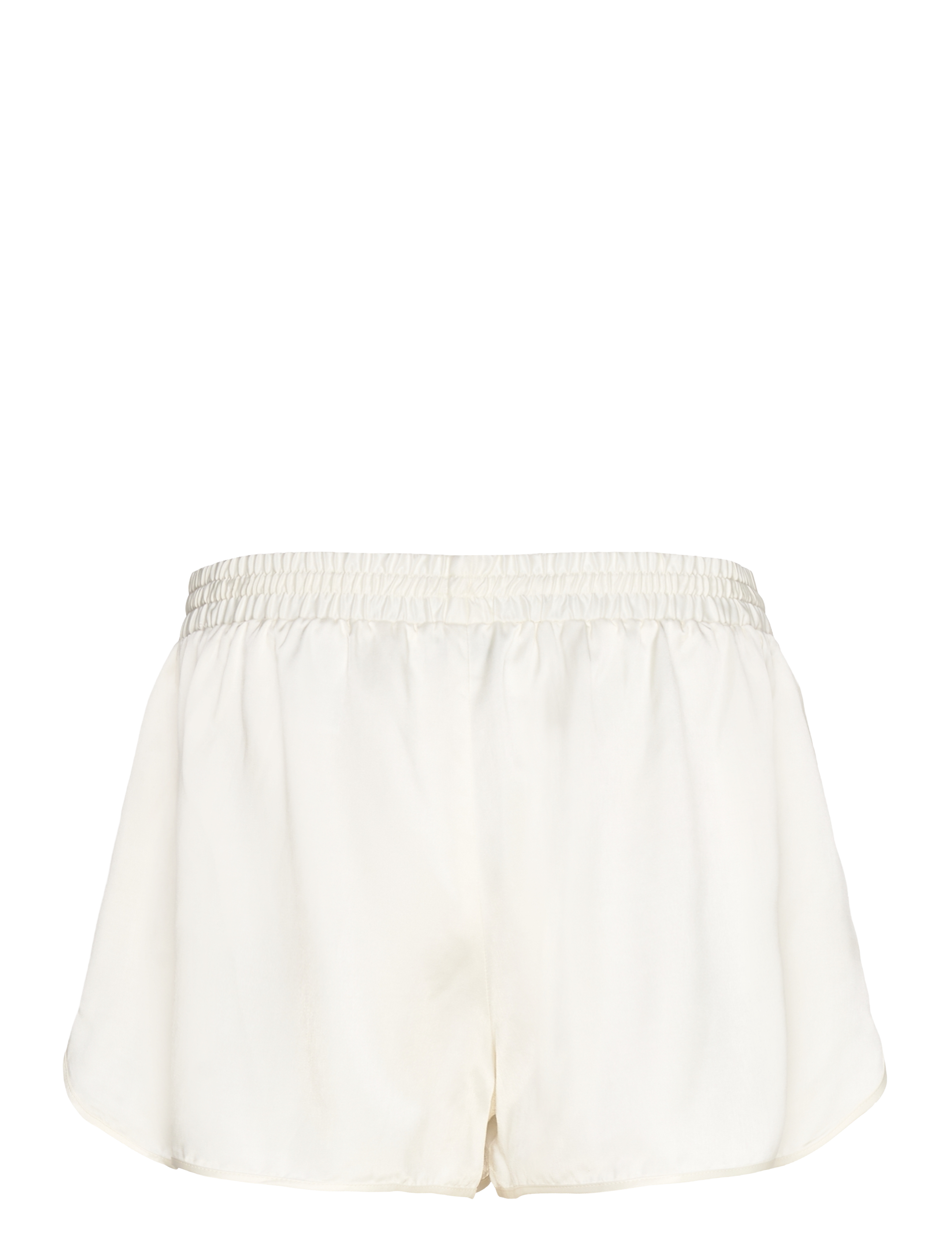 Monki - Short Low-Rise Satin Shorts - vinsældir í tísku - white light - 1