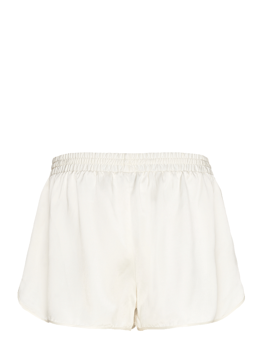 Monki - Short Low-Rise Satin Shorts - casual shorts - white light - 1