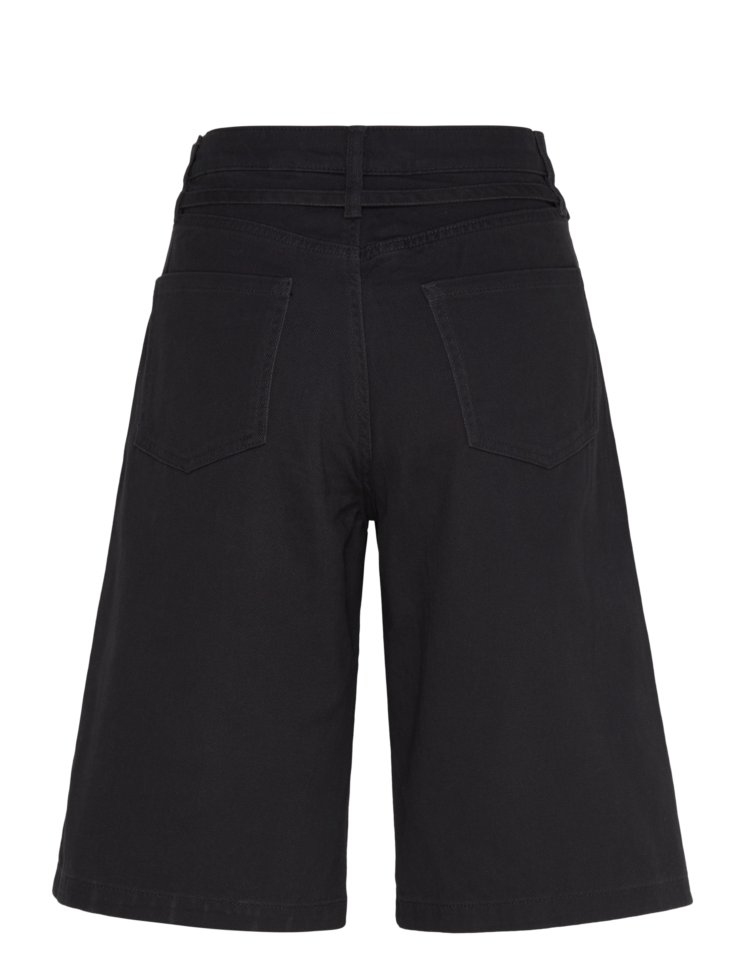 Monki - Low Rise Cargo Cotton Twill Jorts - casual shorts - black dark - 1
