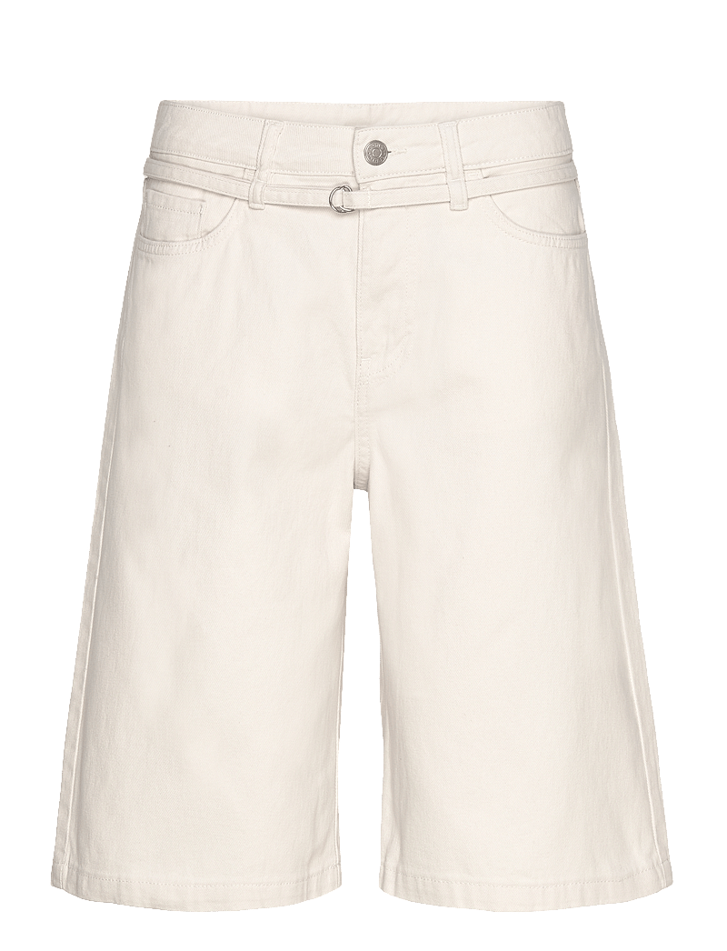 Monki - Low Rise Cargo Cotton Twill Jorts - casual shorts - white light - 0