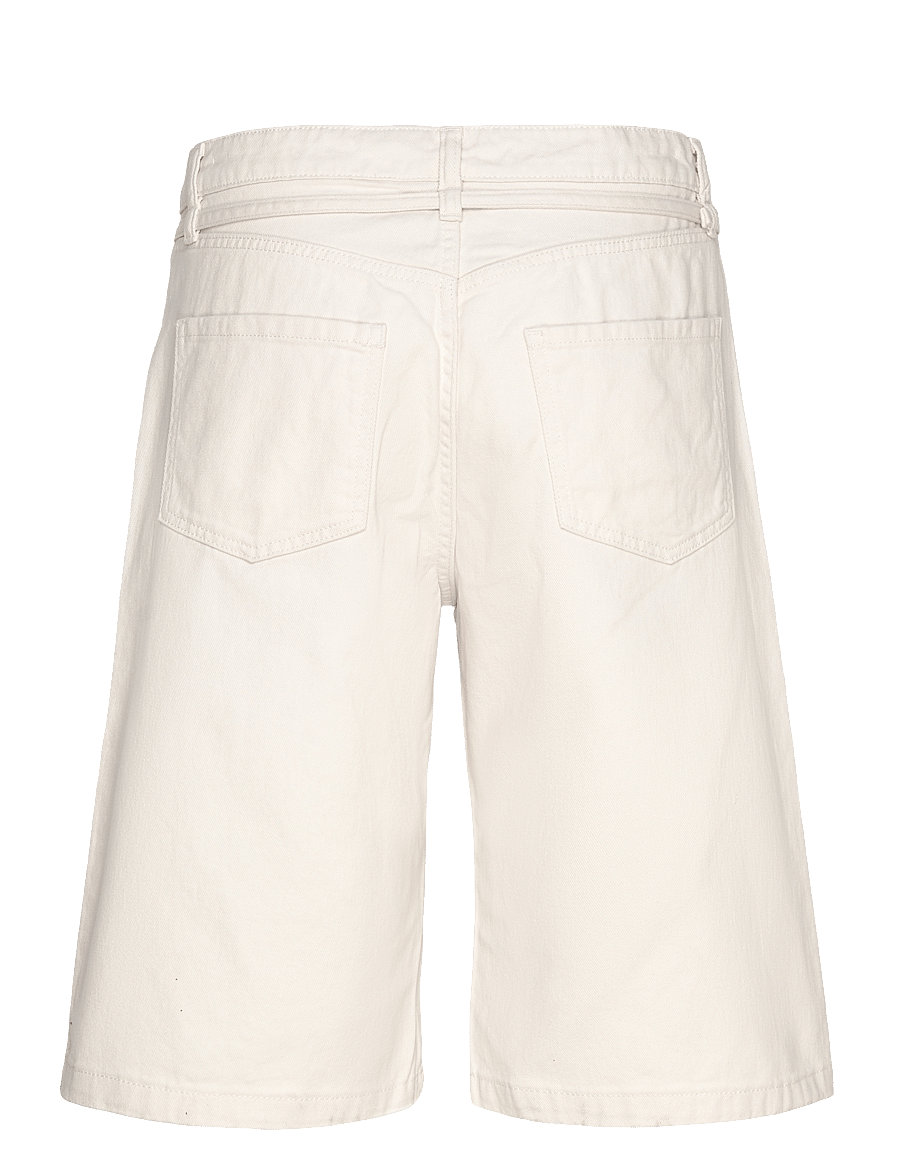 Monki - Low Rise Cargo Cotton Twill Jorts - vinsældir í tísku - white light - 1