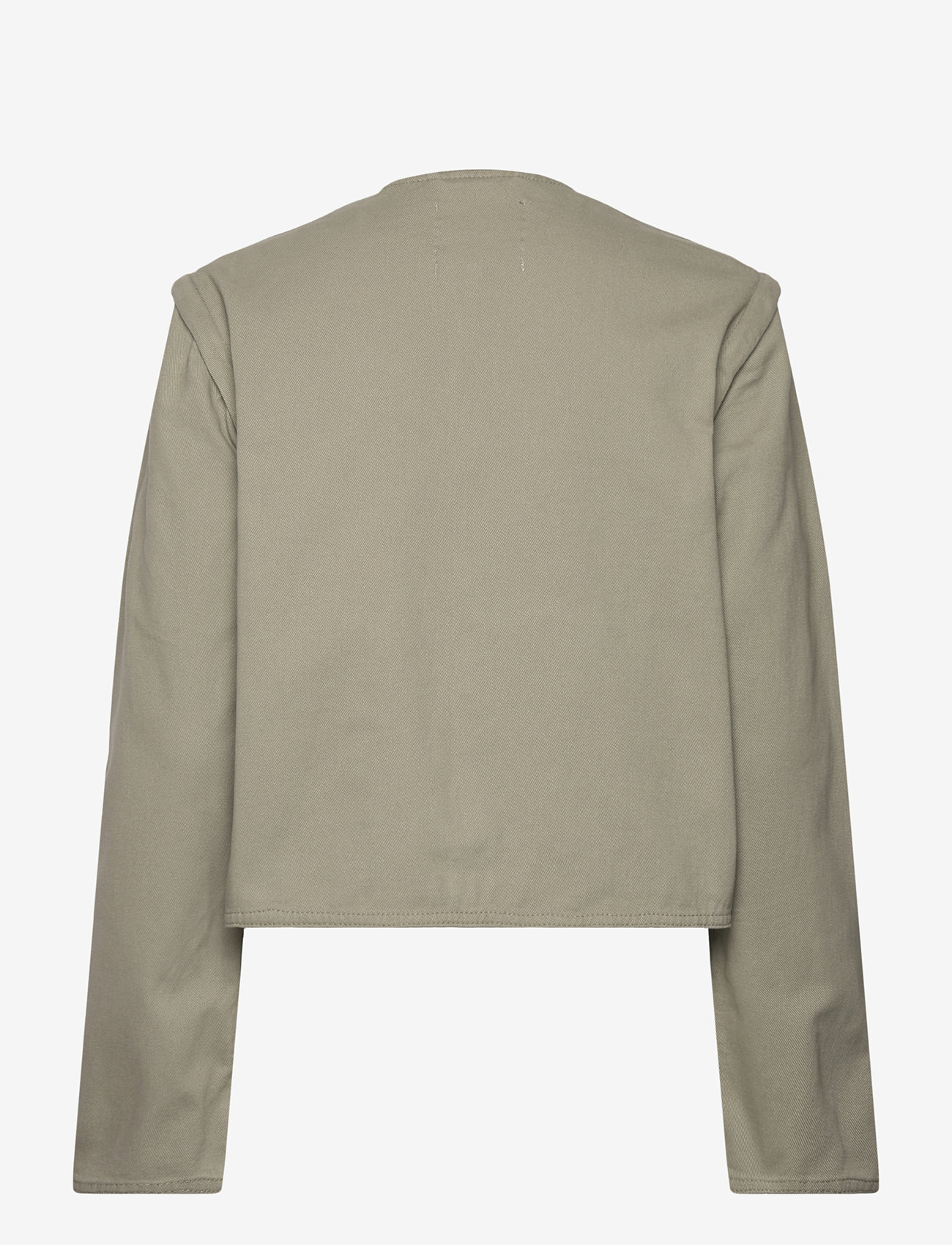 Monki - Detachable Sleeve Cotton Jacket - frühlingsjacken - khaki green medium dusty - 1