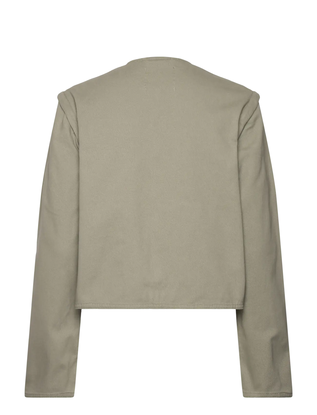 Monki - Detachable Sleeve Cotton Jacket - frühlingsjacken - khaki green medium dusty - 1