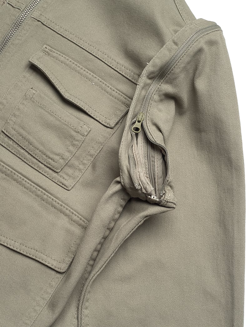 Monki - Detachable Sleeve Cotton Jacket - frühlingsjacken - khaki green medium dusty - 4