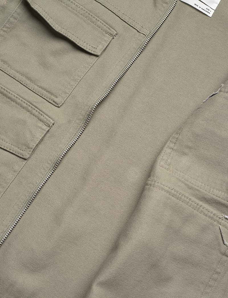 Monki - Detachable Sleeve Cotton Jacket - frühlingsjacken - khaki green medium dusty - 5