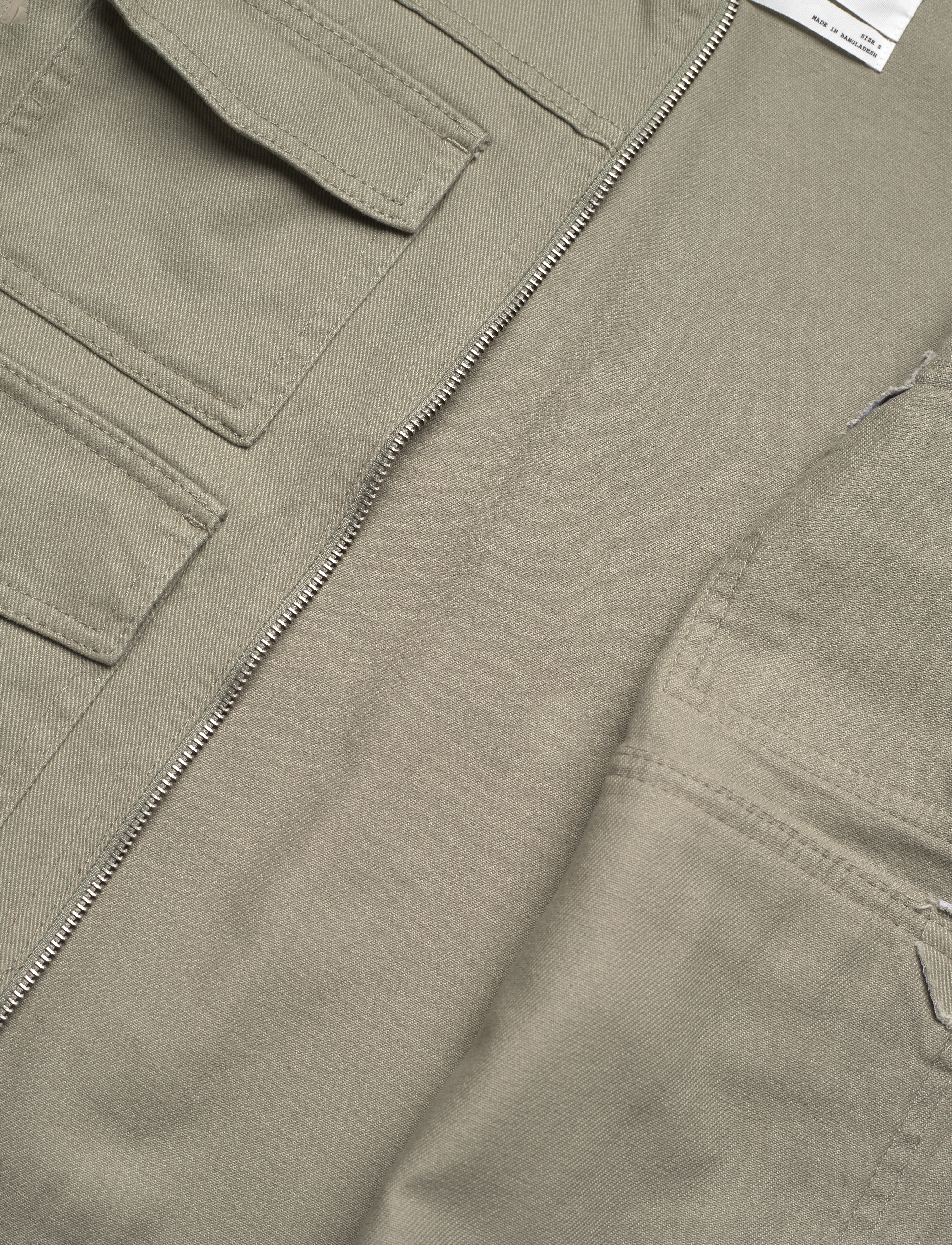 Monki - Detachable Sleeve Cotton Jacket - frühlingsjacken - khaki green medium dusty - 5
