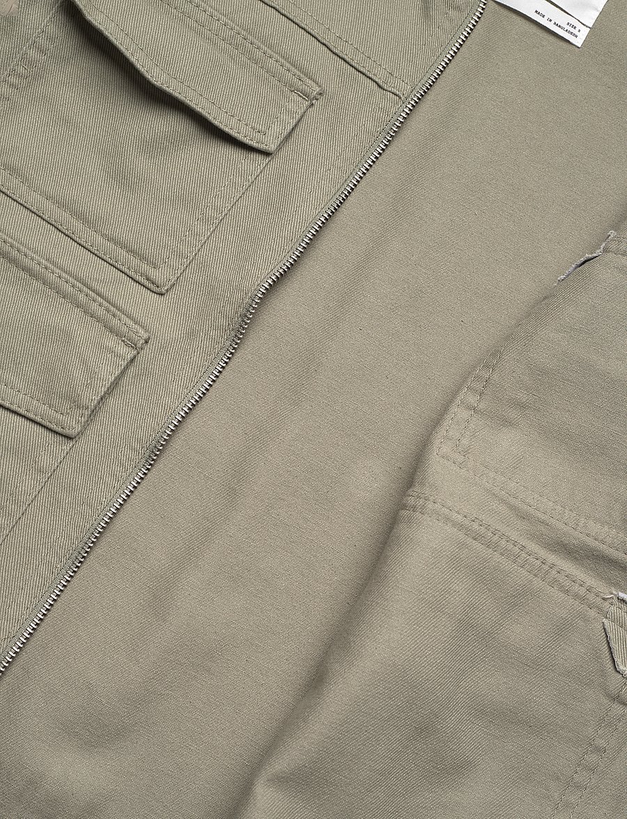 Monki - Detachable Sleeve Cotton Jacket - frühlingsjacken - khaki green medium dusty - 5