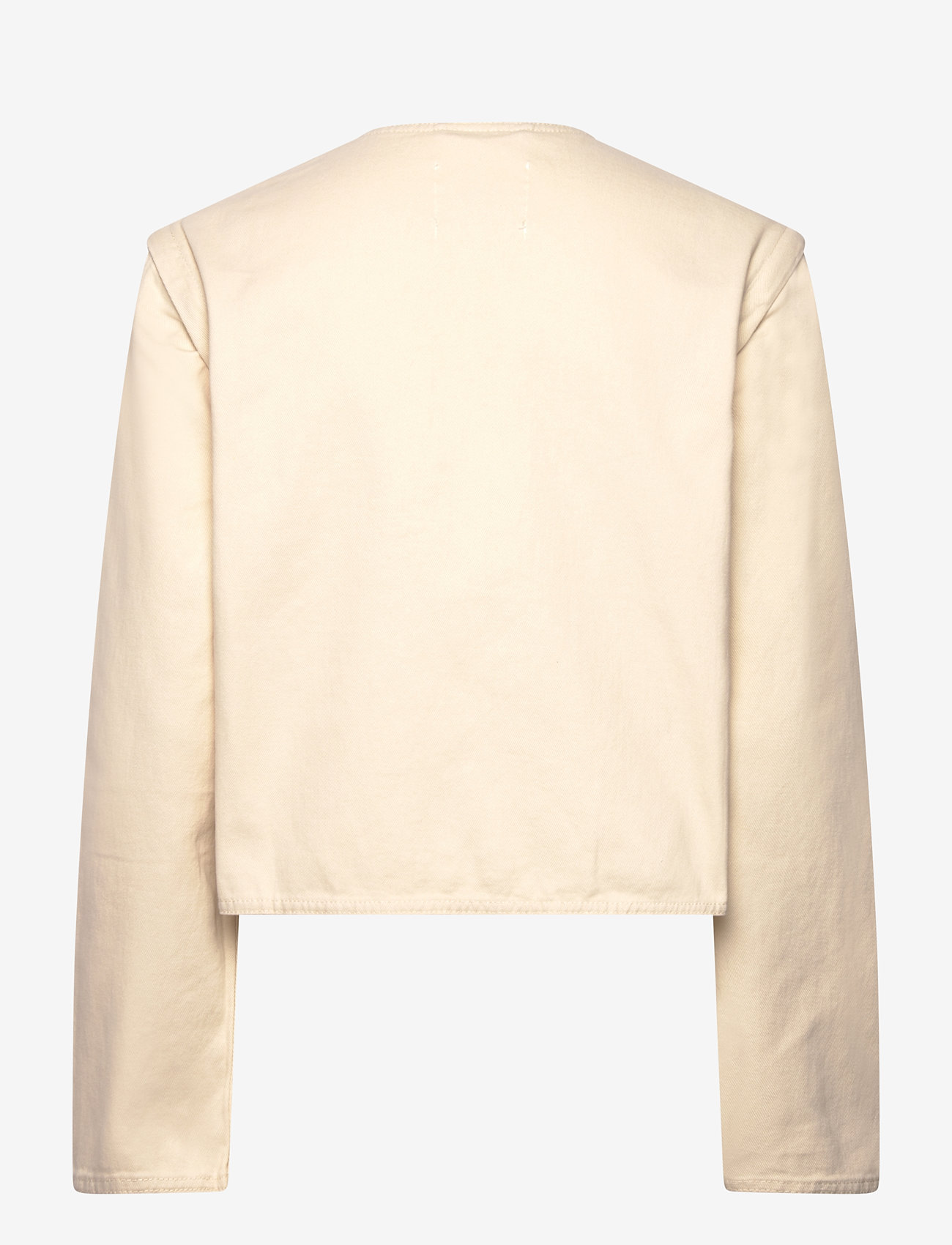 Monki - Detachable Sleeve Cotton Jacket - höstjackor - beige dusty light - 1