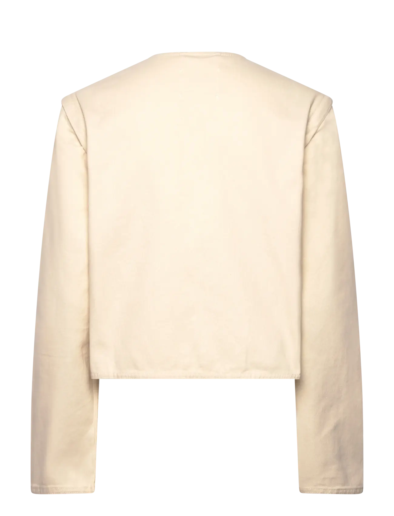 Monki - Detachable Sleeve Cotton Jacket - kevadjoped - beige dusty light - 1