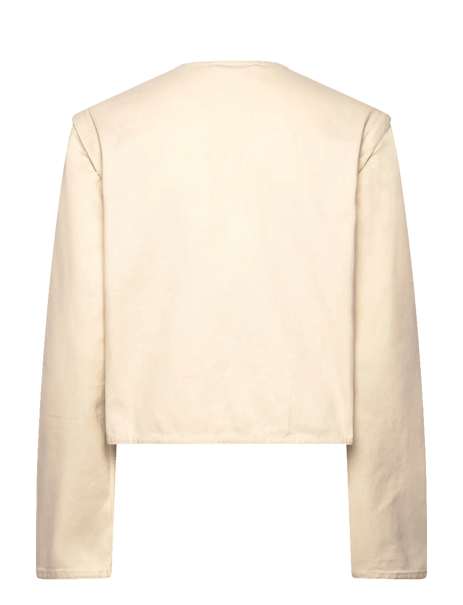 Monki - Detachable Sleeve Cotton Jacket - kevadjoped - beige dusty light - 1