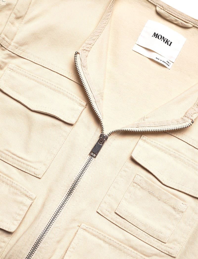 Monki - Detachable Sleeve Cotton Jacket - herbstjacken - beige dusty light - 3