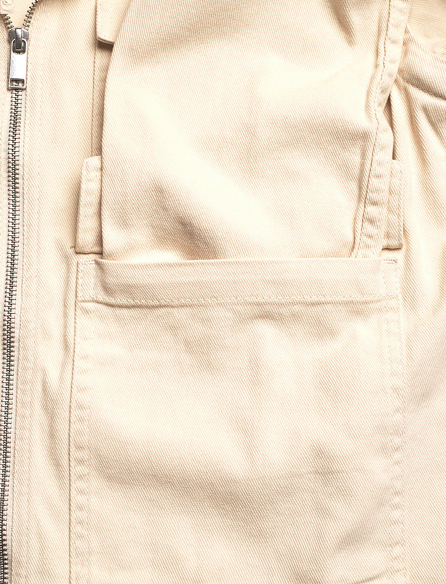 Monki - Detachable Sleeve Cotton Jacket - kevadjoped - beige dusty light - 4