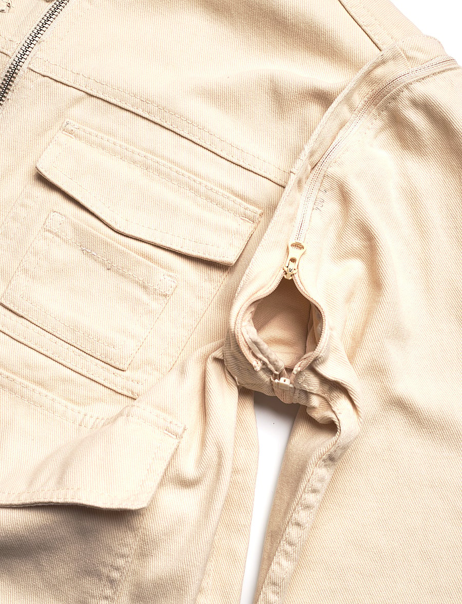 Monki - Detachable Sleeve Cotton Jacket - kevadjoped - beige dusty light - 5