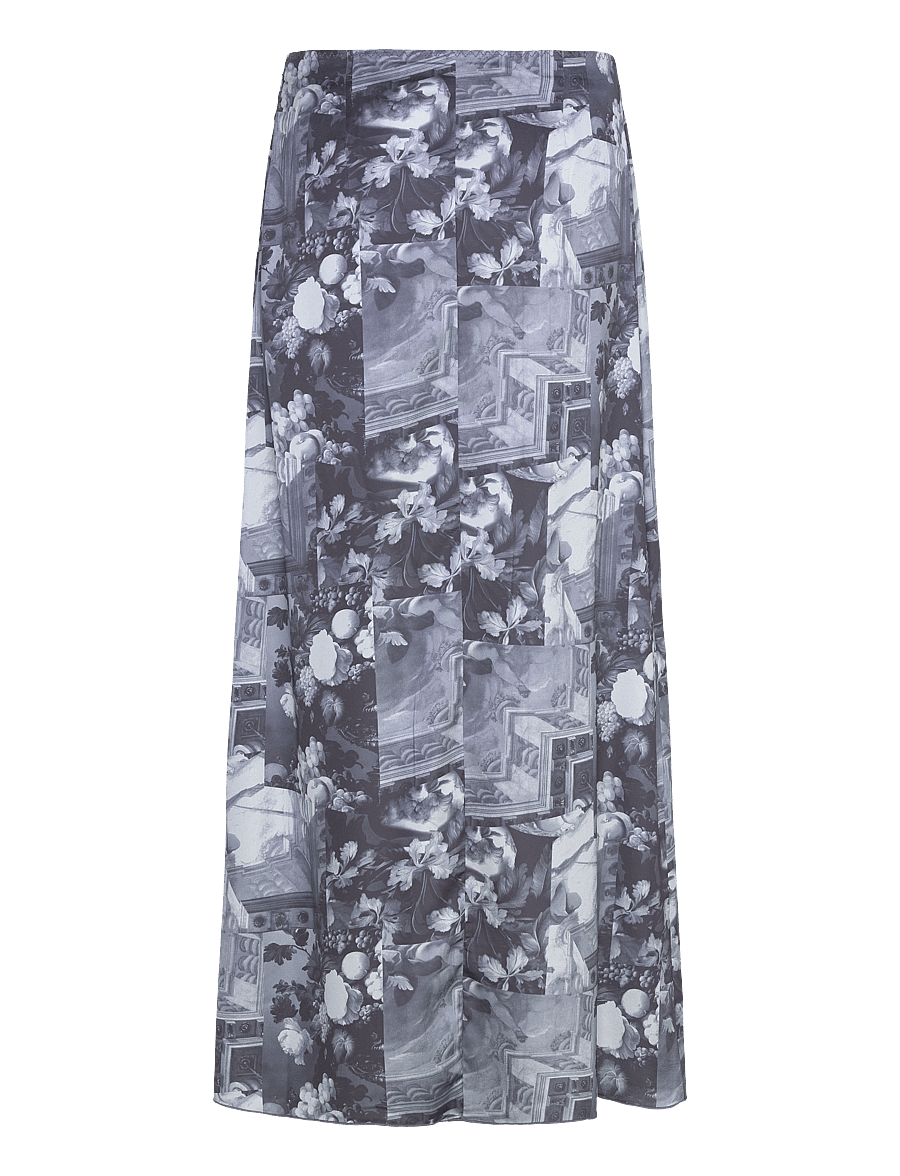 Monki - Long maxi skirt - maxi röcke - grey dark - 1
