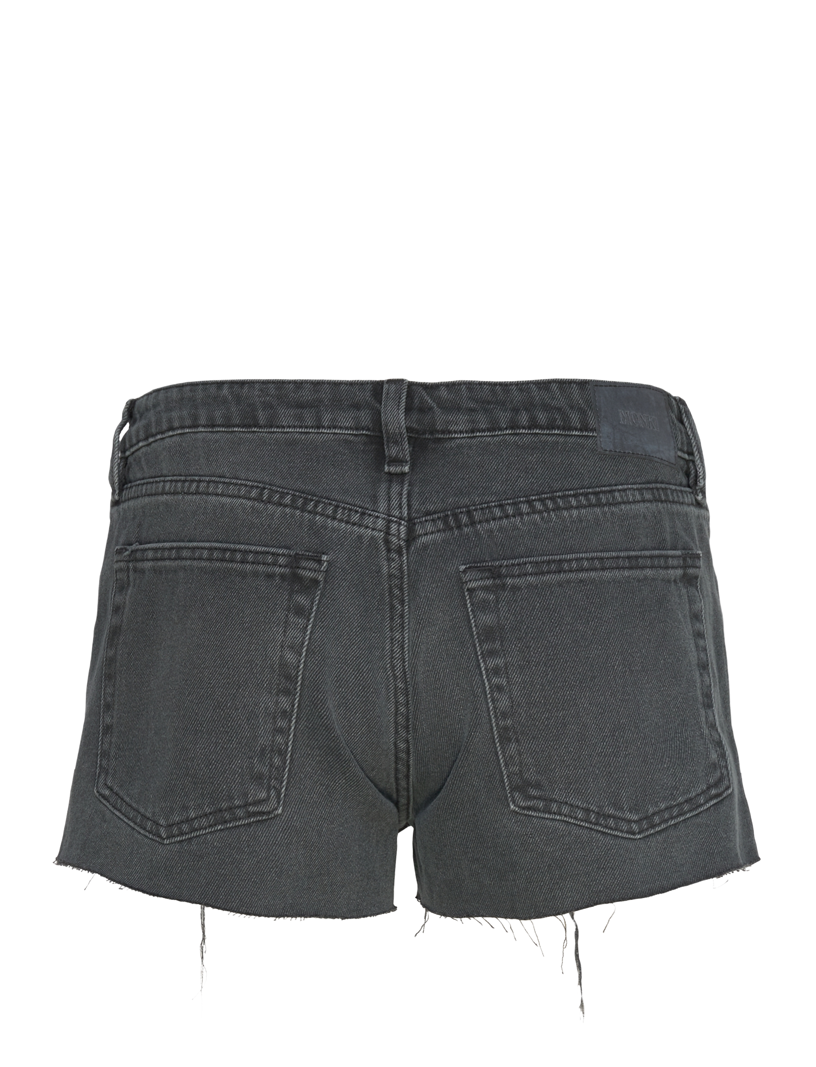 Monki - Low Rise Raw Hem Mini Denim Shorts - lühikesed teksapüksid - smokey blue - 1