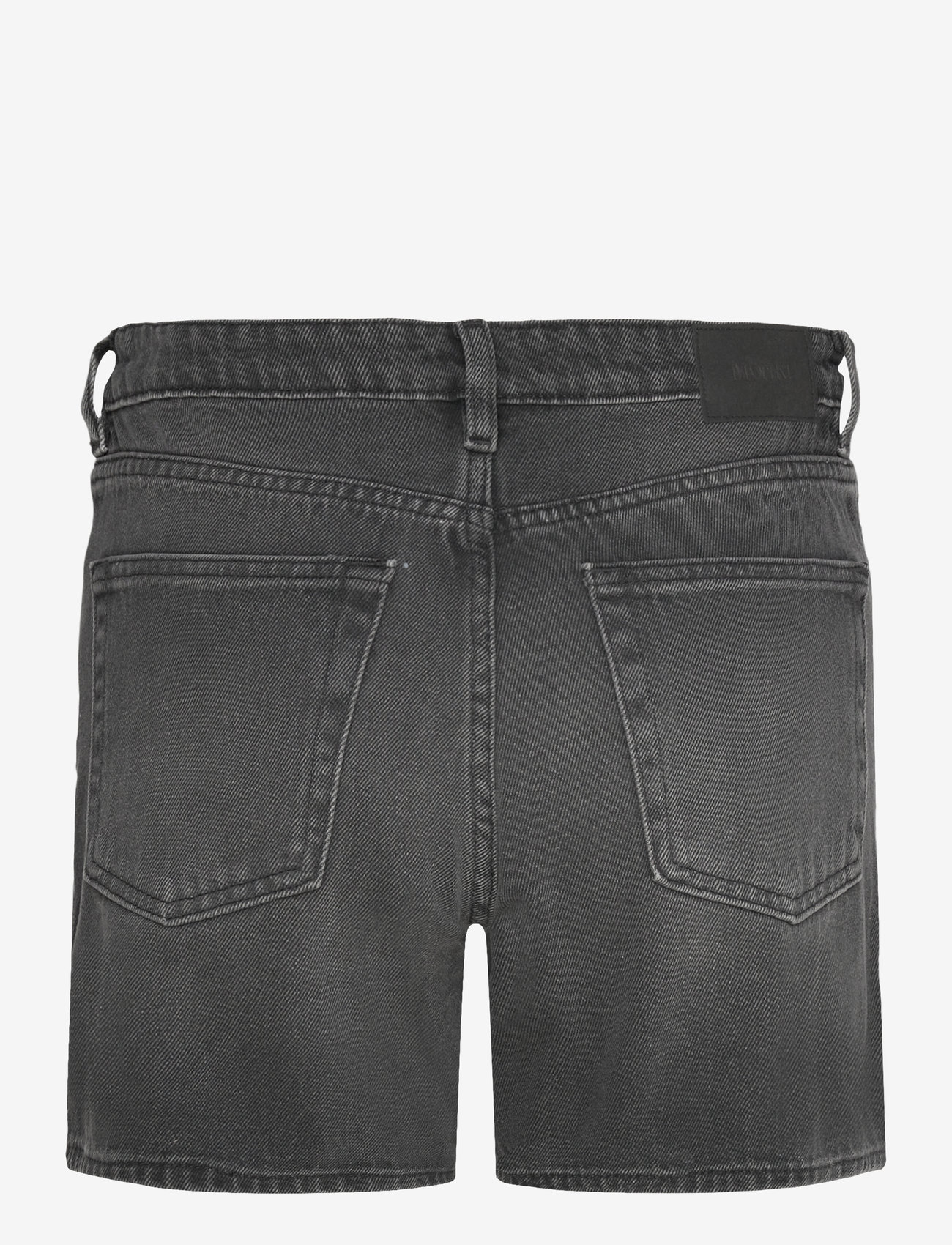 Monki - Aimo Mid-Rise Straight Leg Denim Shorts - jorts - black dark - 1