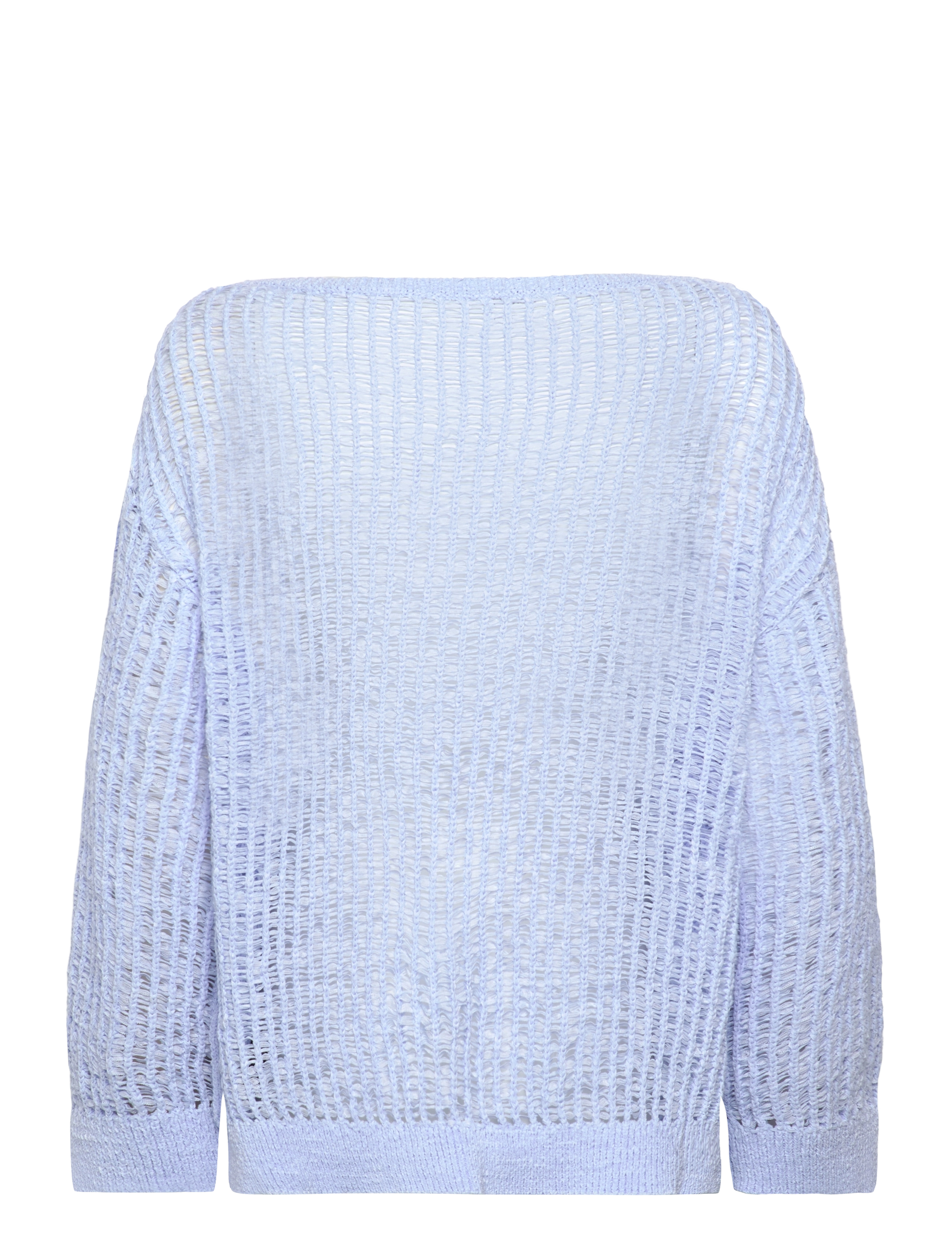 Monki - Loose Open-Knit Side Slit Sweater - jumpers - blue light - 1