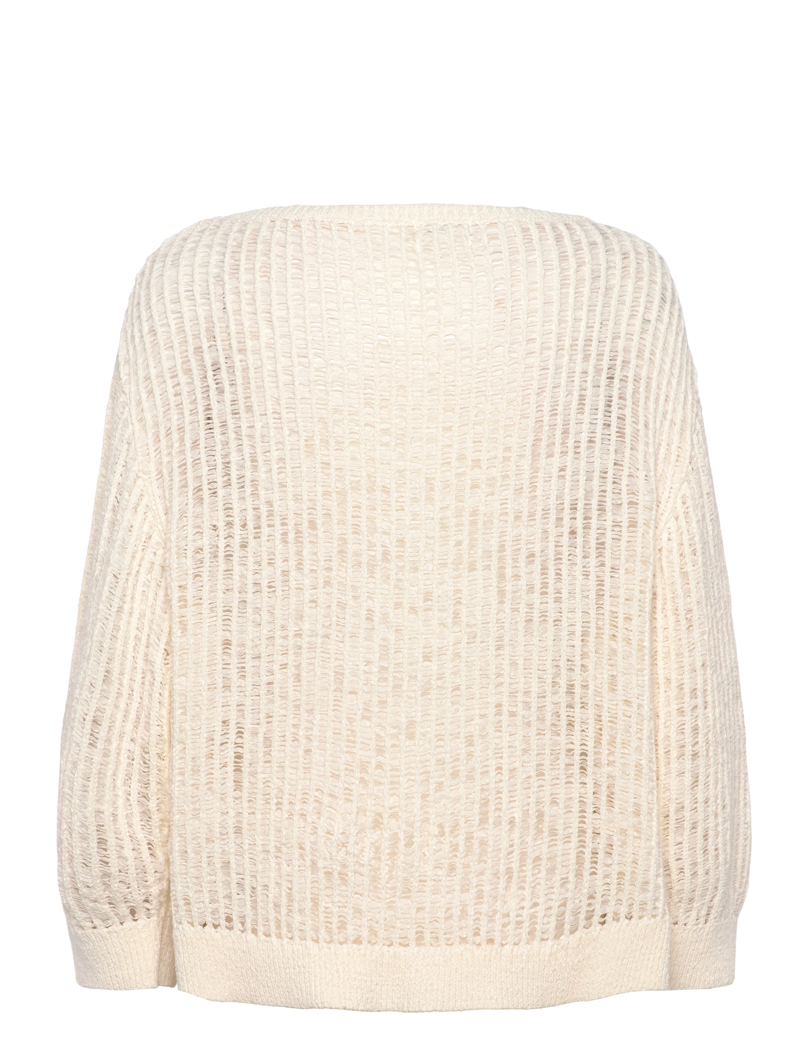 Monki - Loose Open-Knit Side Slit Sweater - jumpers - white light - 1