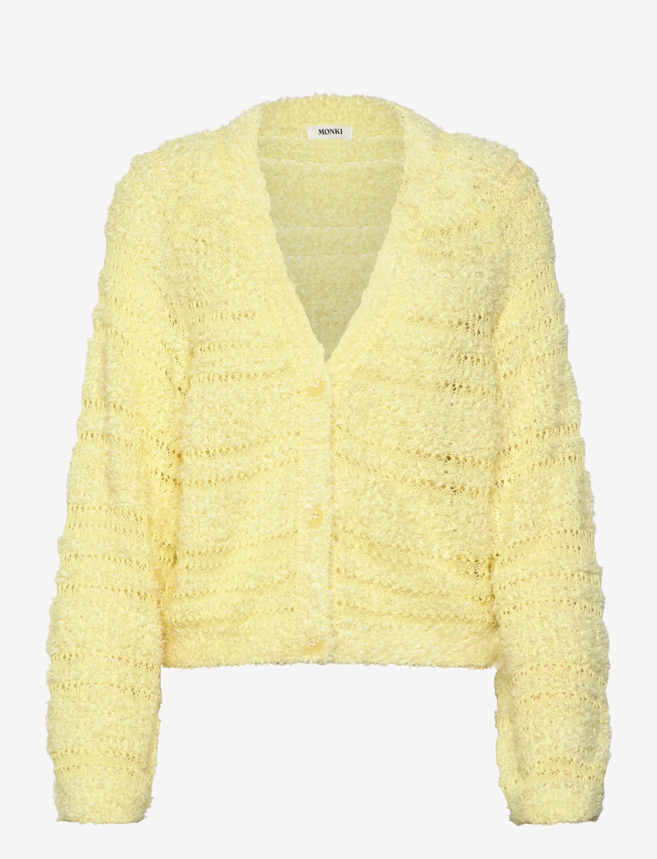 Monki - Soft Knitted Single-Breasted Cardigan - yellow light - 0