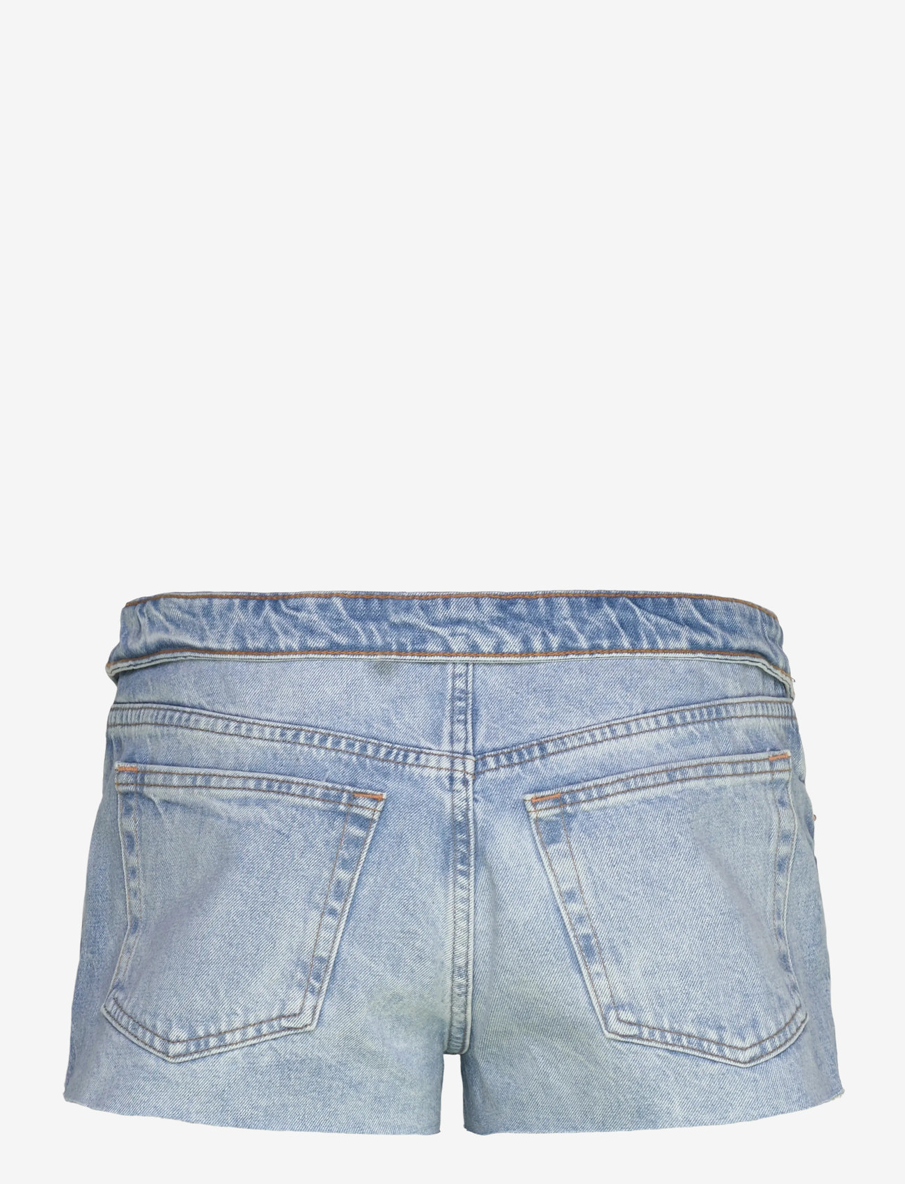 Monki - Lana Fold Down Denim Shorts - jeansshorts - blue dusty light - 1