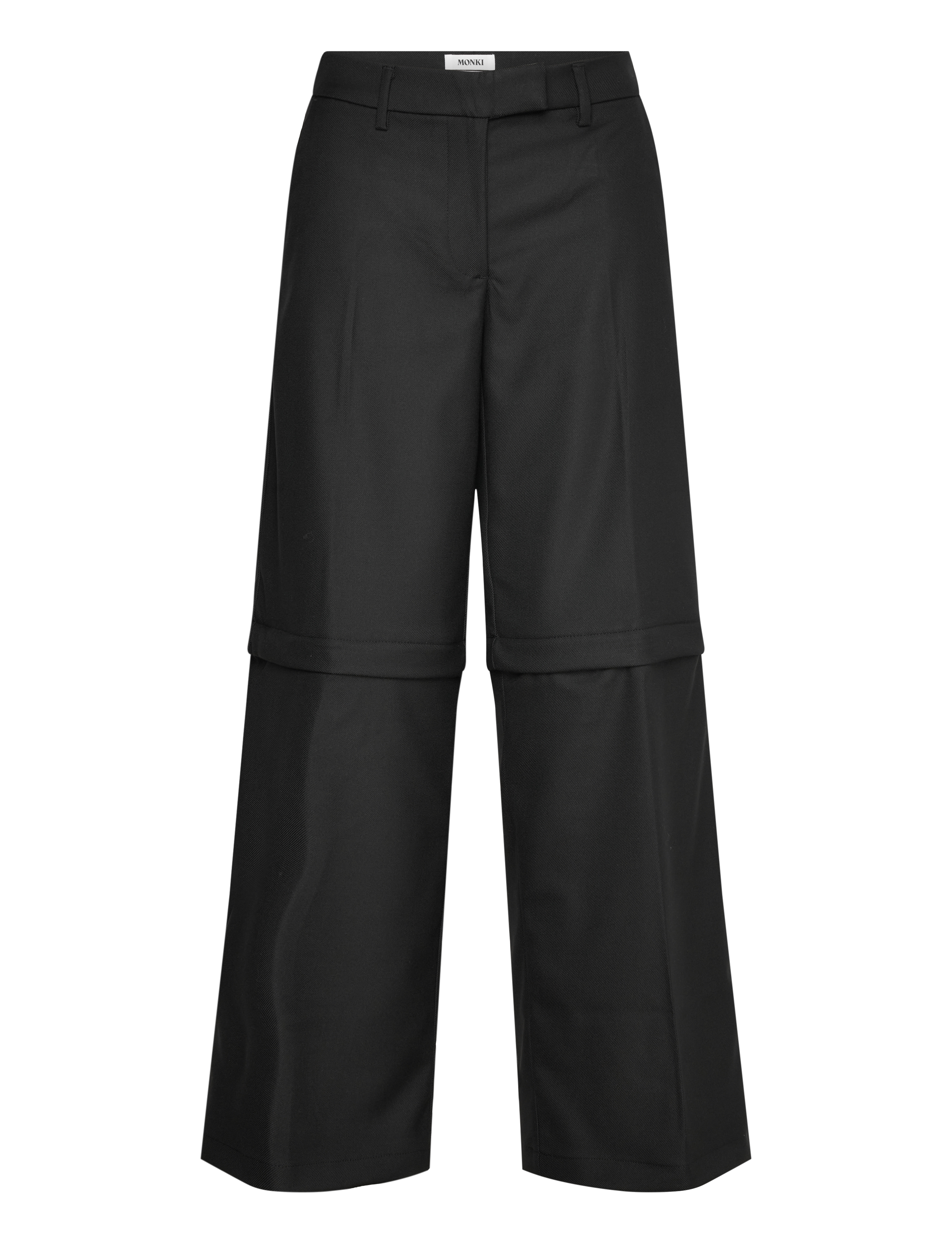 Monki Zip-off trousers - Transitional Layering - BLACK DARK / black