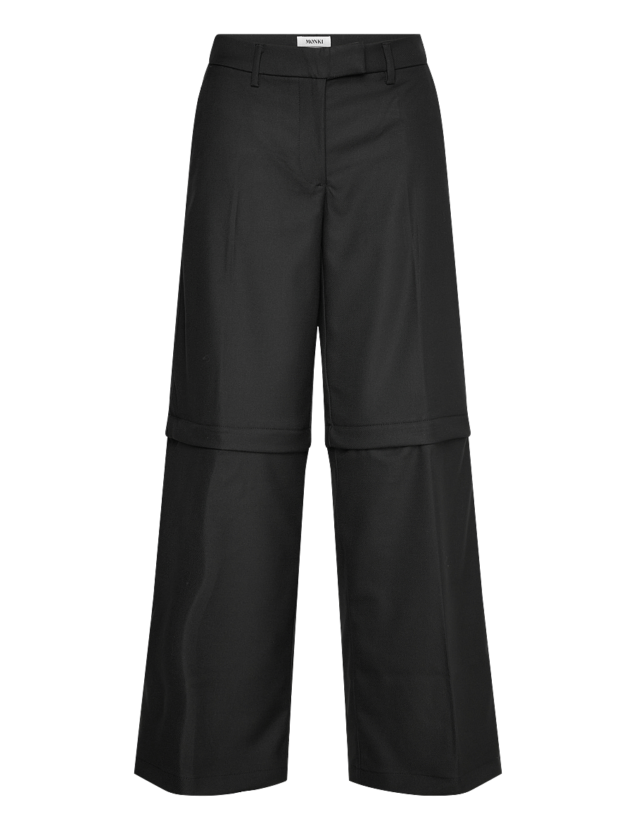 Monki - Zip-off trousers - chino-püksid - black dark - 0
