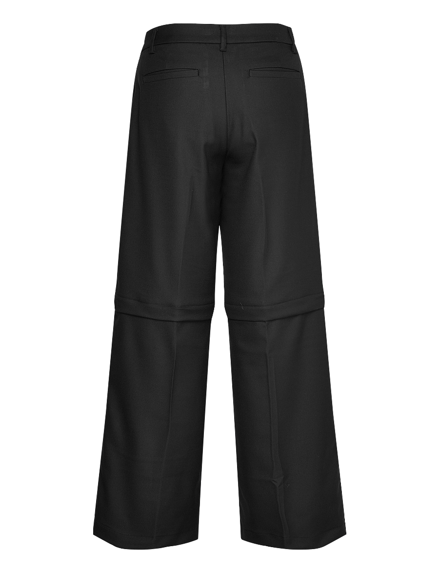 Monki - Zip-off trousers - chino-püksid - black dark - 1
